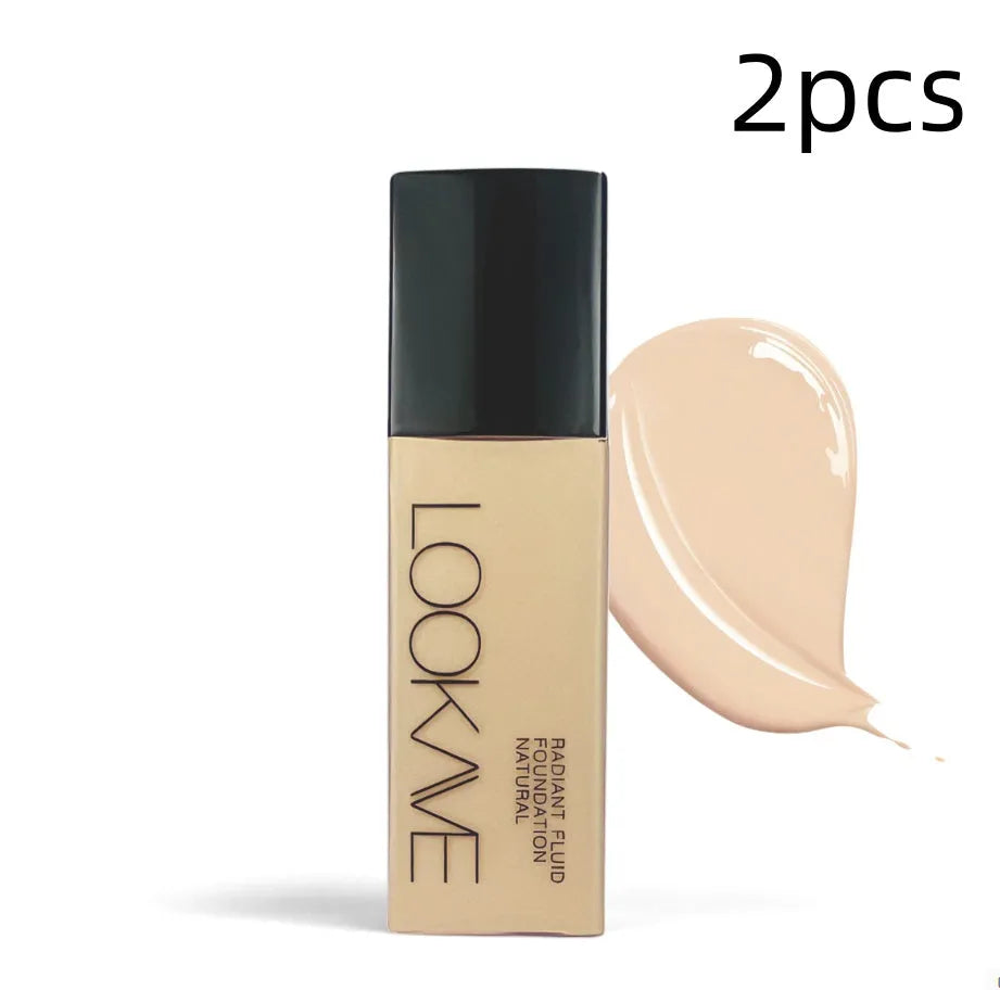 LOOKAVE Matte Liquid Foundation bottle in shade LK63C-01, Ivory White