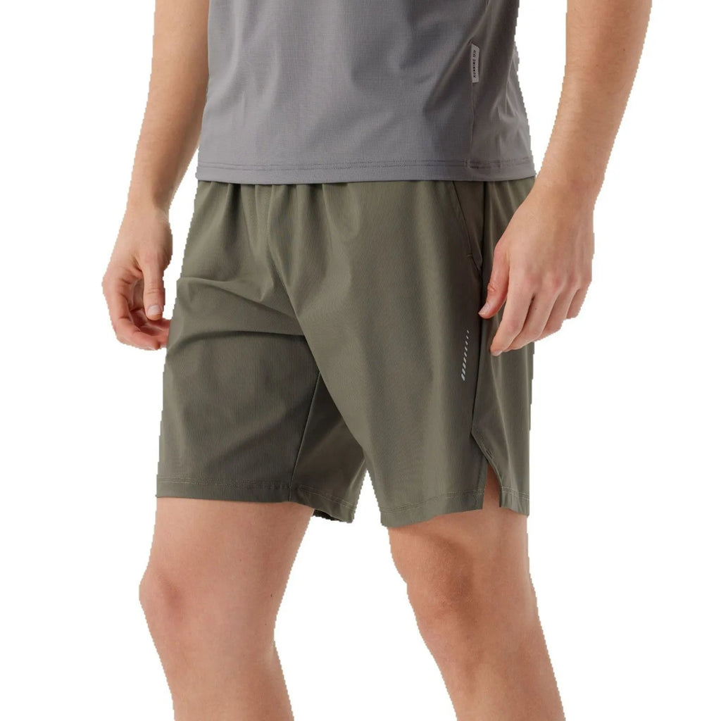 Men's nylon ice silk sports shorts in mid waist design with breathable fabric