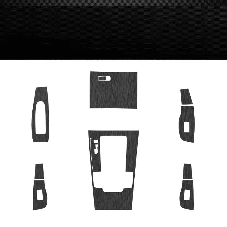 Unksera brand car interior decorative film sticker set for dashboard, centre console, and door handles.