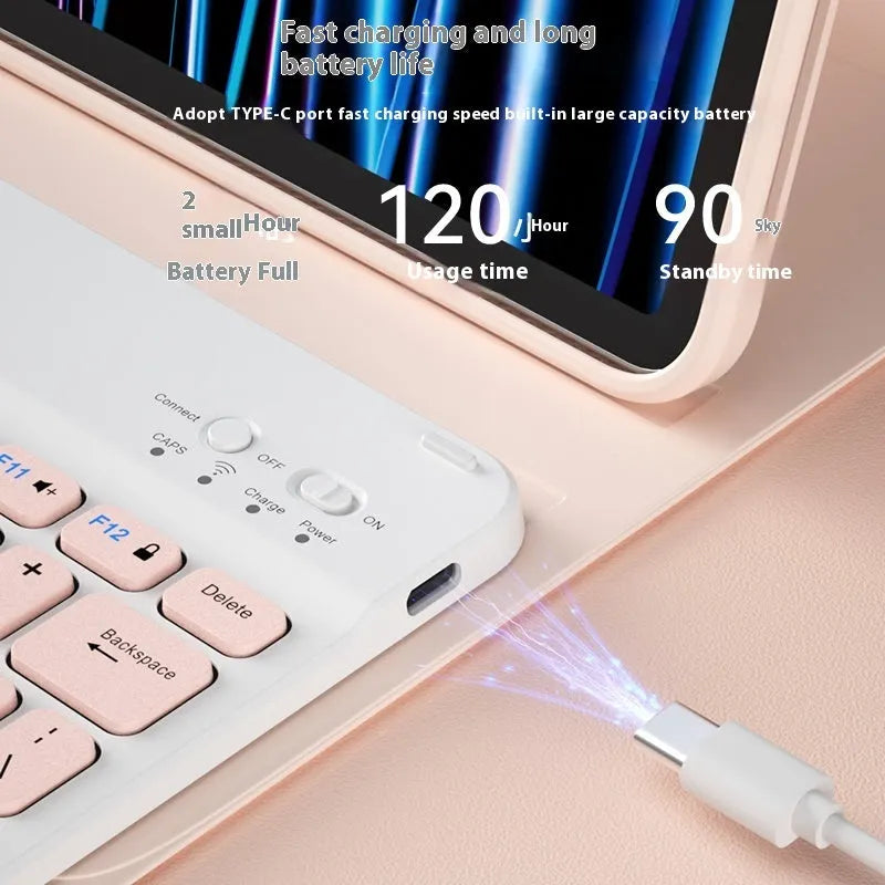 Bluetooth wireless keyboard for tablet and computer in one of 11 colour options.