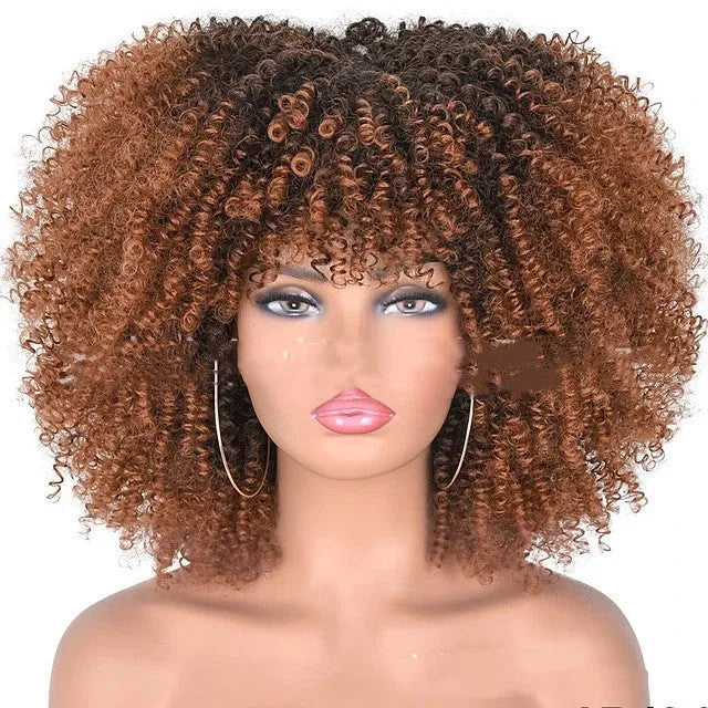 Small curly hair rose mesh synthetic headgear in exotic style with 21 colour options, made from high temperature wire