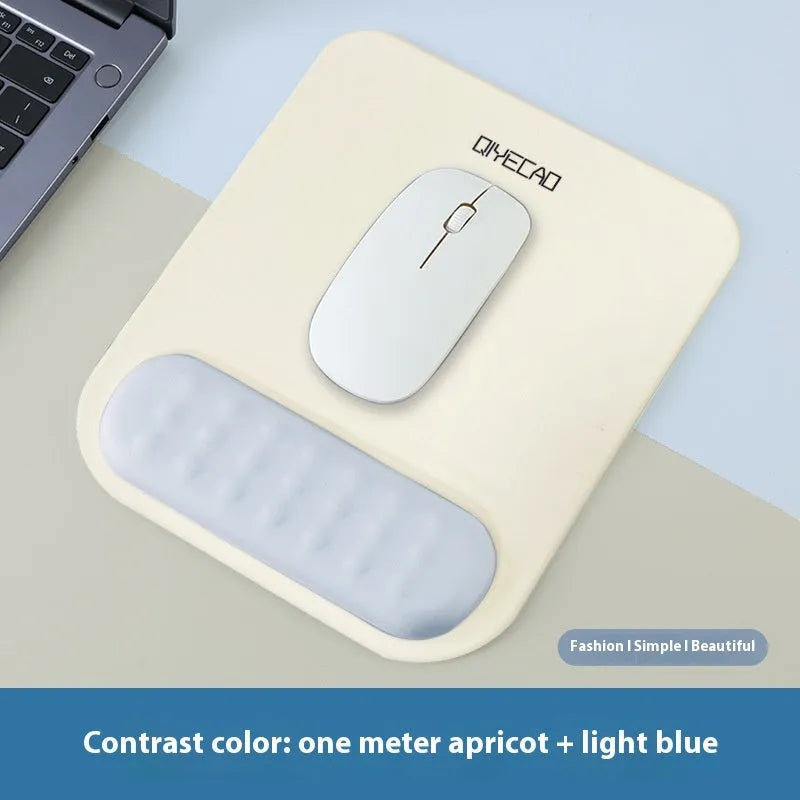 Ergonomic cloth silicone mouse pad with wrist support in multiple colour patterns