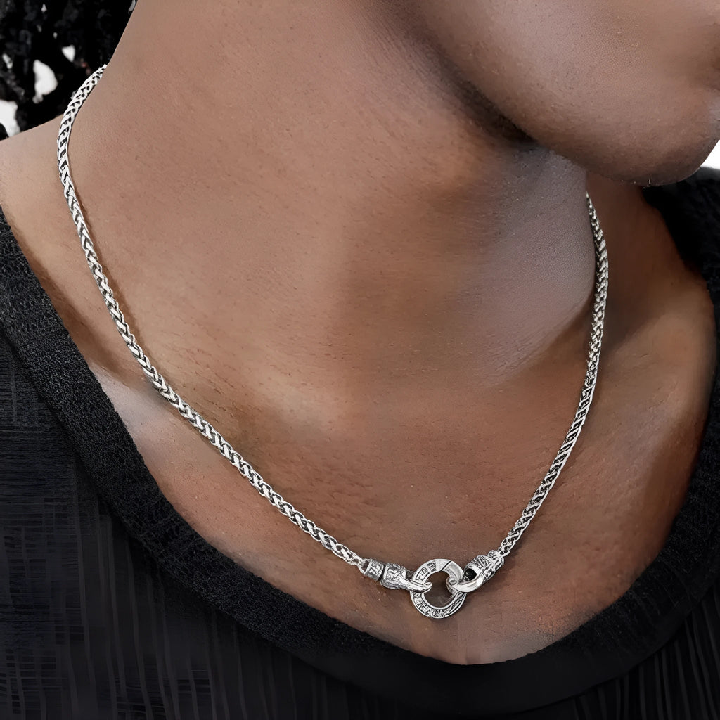 S925 sterling silver clavicle necklace for women showing delicate chain in silver colour