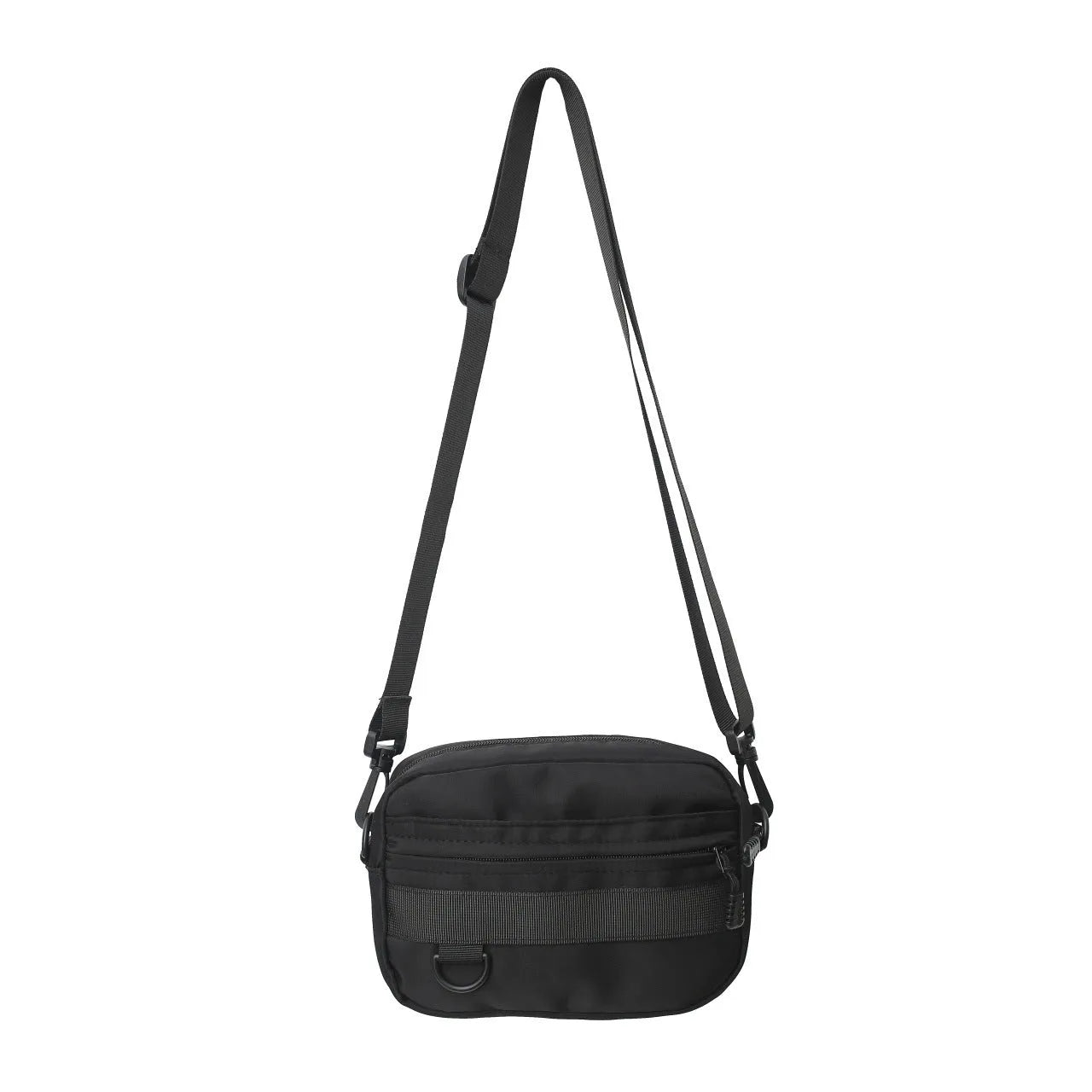 Men's nylon crossbody messenger bag in street style with sewing thread details