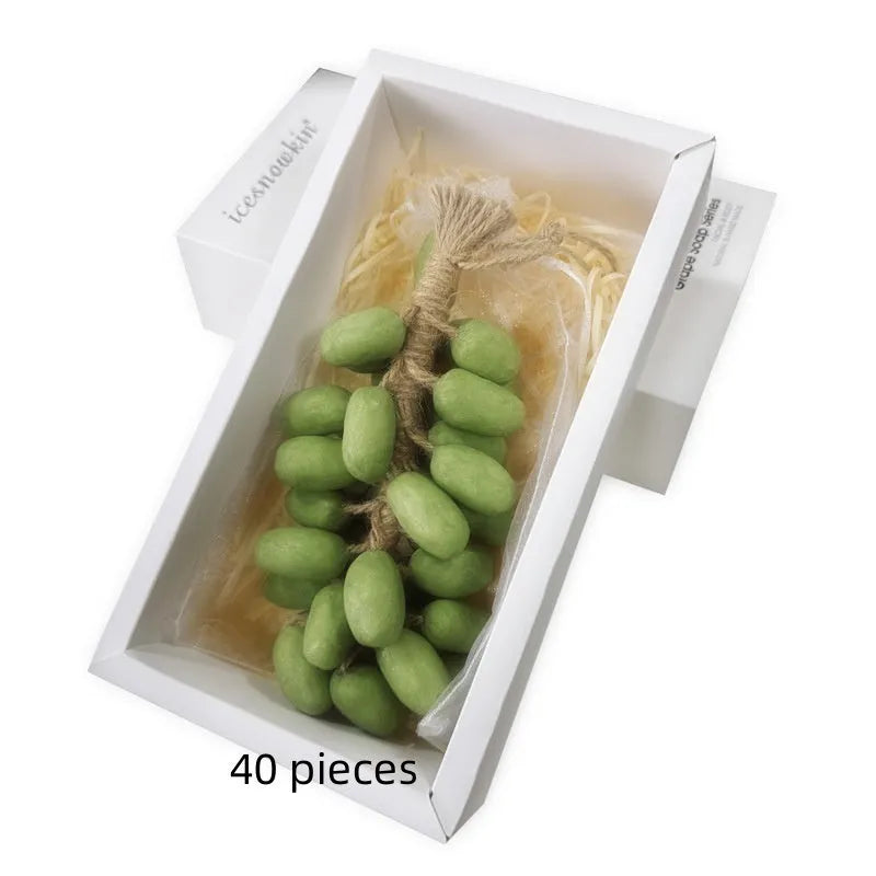 Handmade grape soap 120g bar in black, green or purple with bulk packaging options