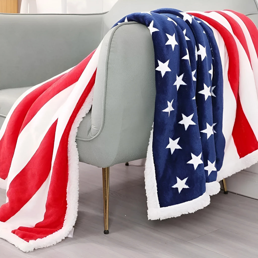British style striped lambswool blanket in polyester fabric for autumn and winter warmth