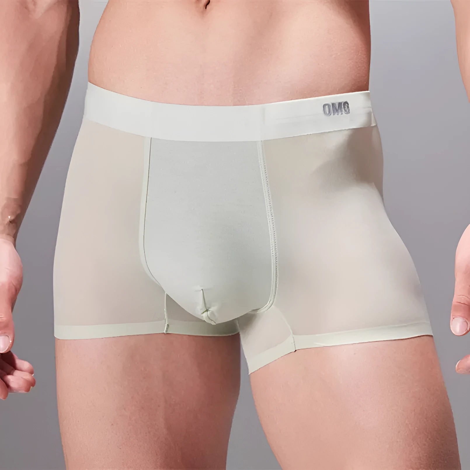 Men's seamless lightweight fitness shorts in blue, shown flat to highlight the absence of seams.