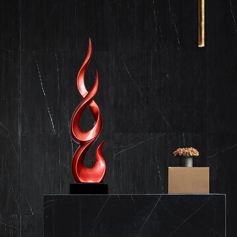 Resin festival high-rise decoration craft in bright gold colour with modern simplicity design