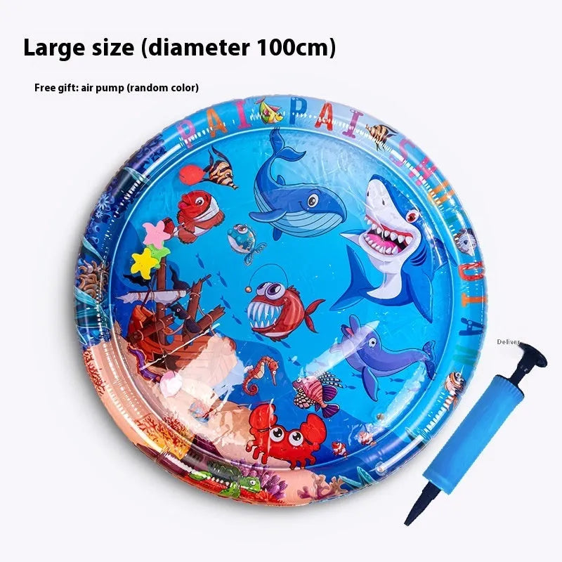 Inflatable PVC pet cooling water bed with dolphin design for dogs and cats