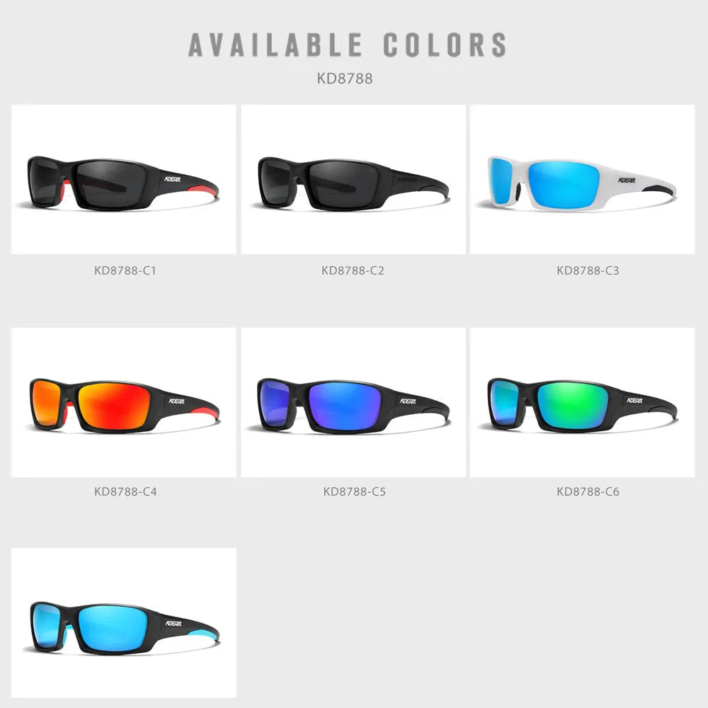 Ultralight polarised sports sunglasses with TR90 frame and silicone nose pad in colour option C1