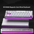 BOOM68 compact mechanical keyboard with RGB backlighting on a desk