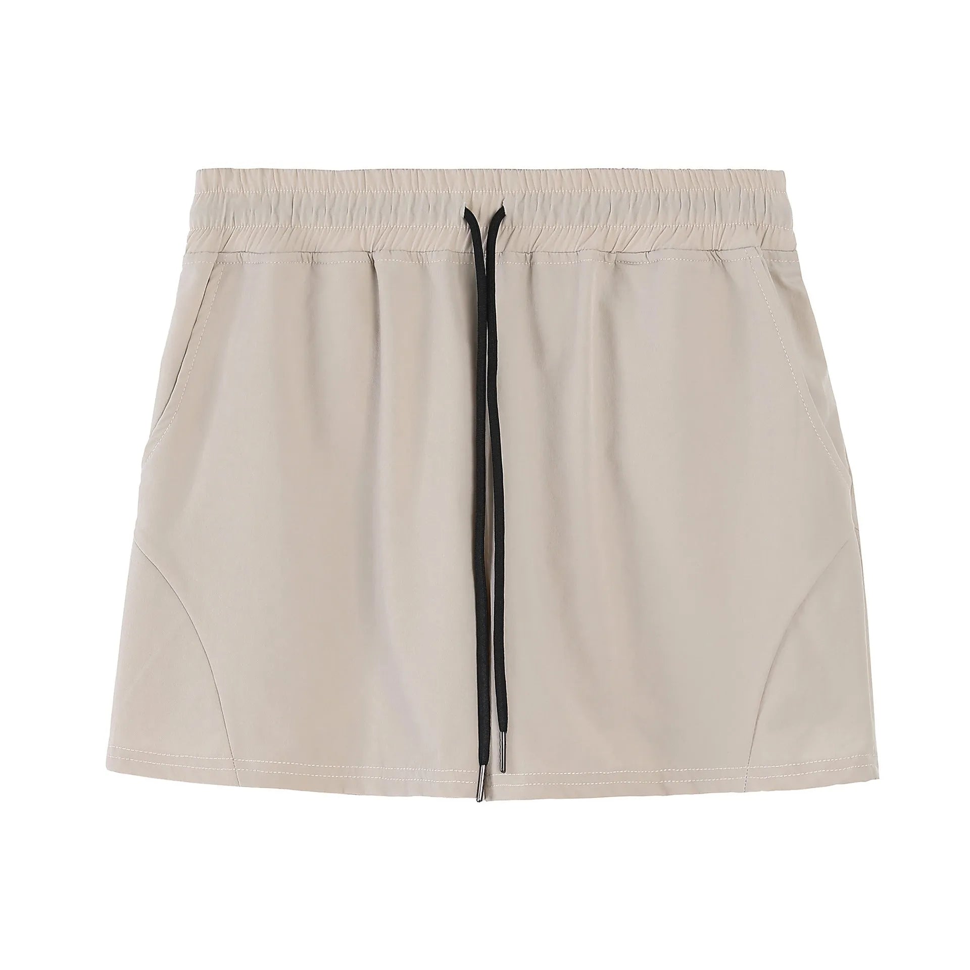 Men's lightweight polyester basketball shorts in grey, shown for summer sports wear.