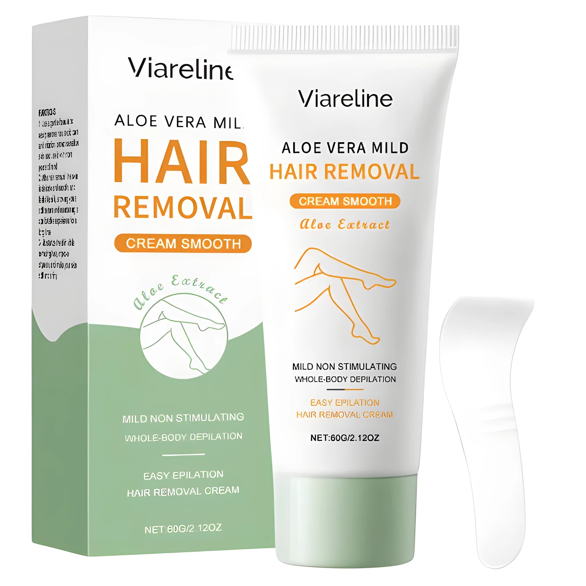 120g tube of aloe vera hair removal cream with shea butter and glycerin.
