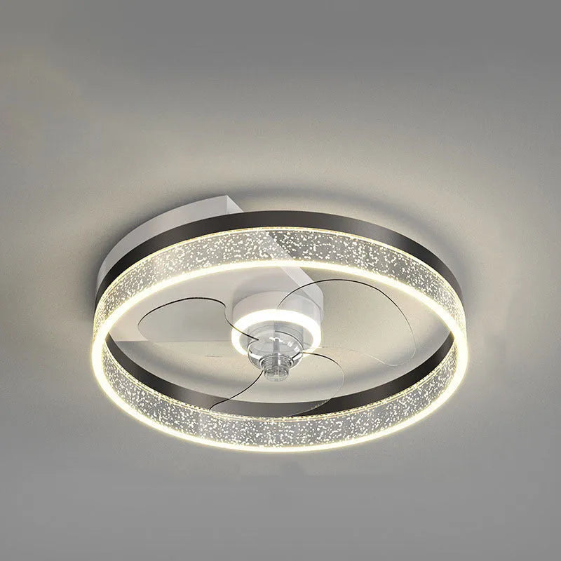 Modern simple Nordic design white LED ceiling lamp for a child's bedroom.