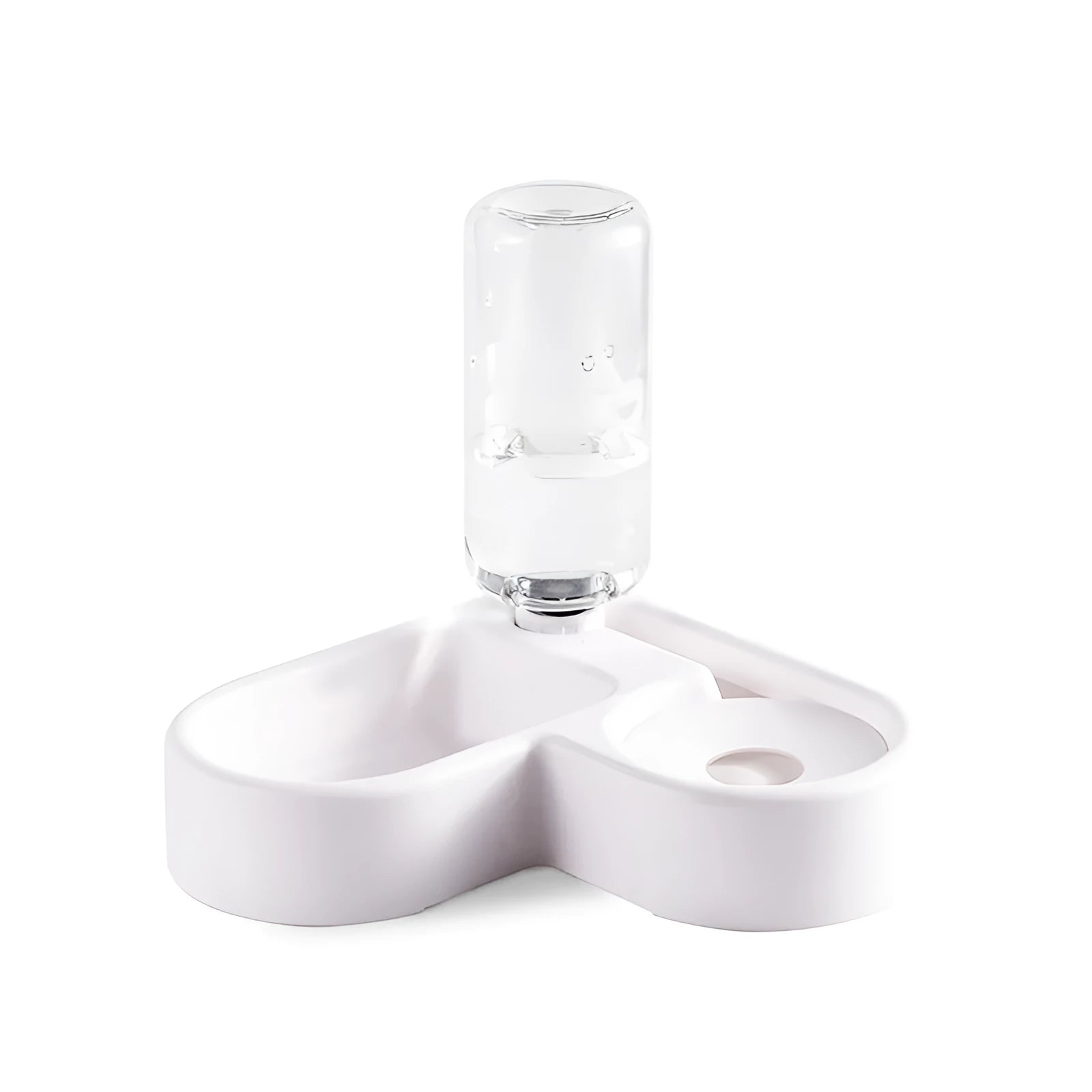 White cat water fountain with 4-litre capacity and triple filtration system