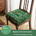 American dining chair cushion with floral pattern in 40x40x8cm size showing 8cm thickness