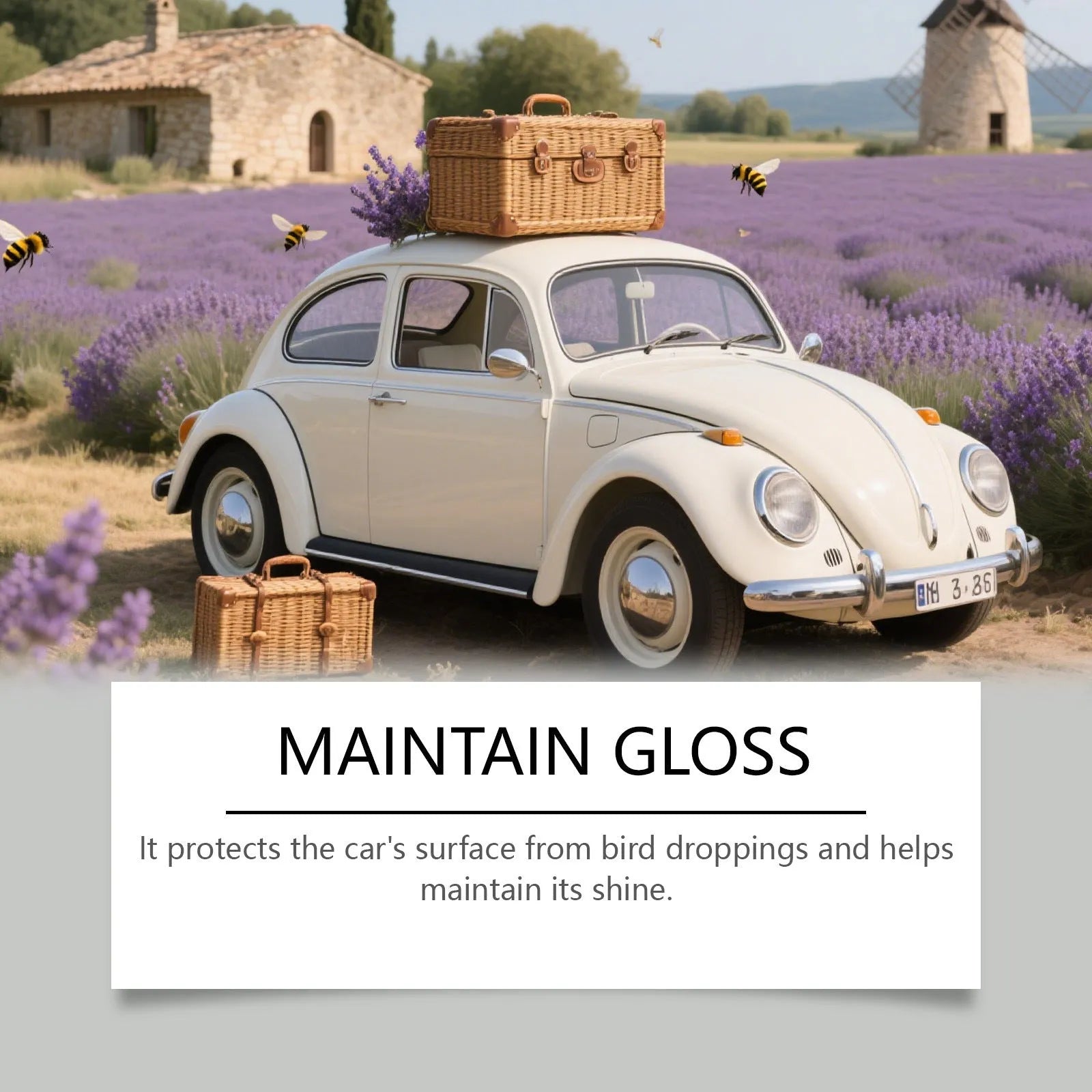 120ml bottle of ceramic coating spray for anti-fading gloss protection on tile and stone.