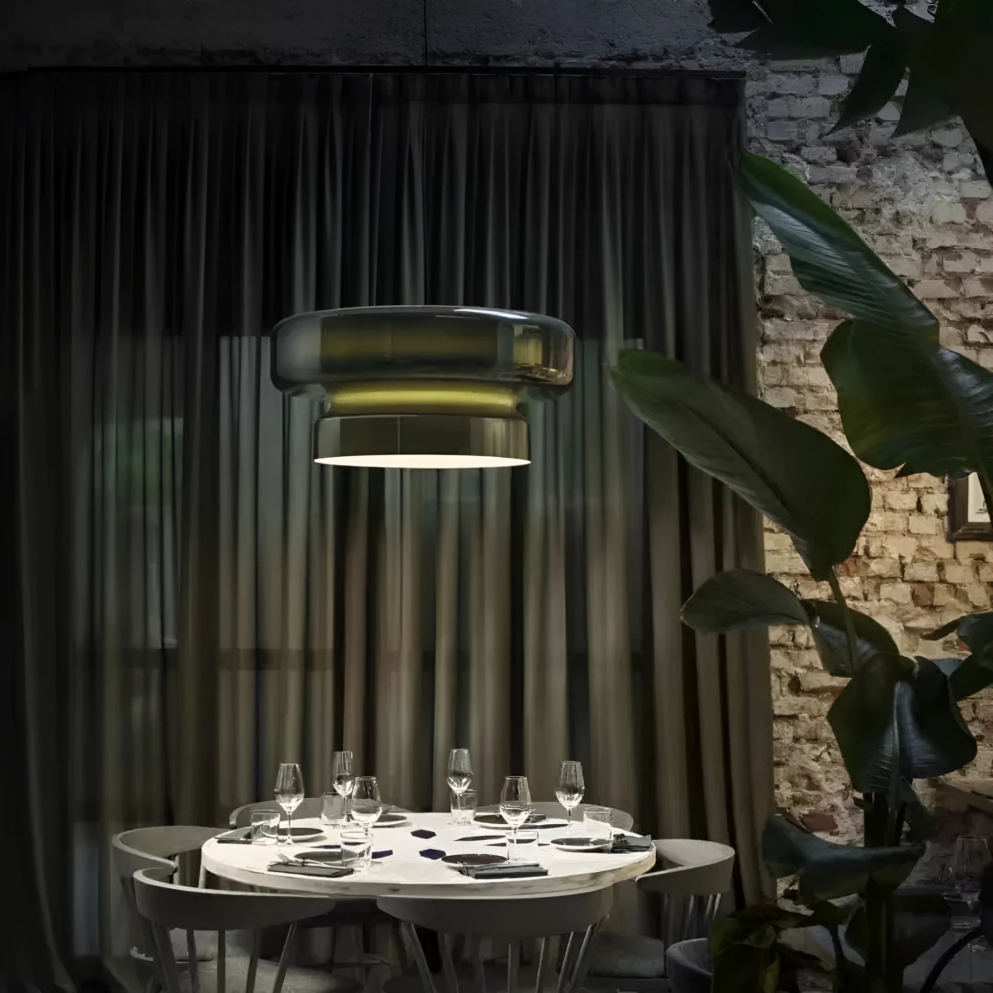 36cm square modern glass chandelier ceiling light with four colour options