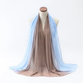 Women's chiffon bubble towel scarf in ethnic style showing drape and texture