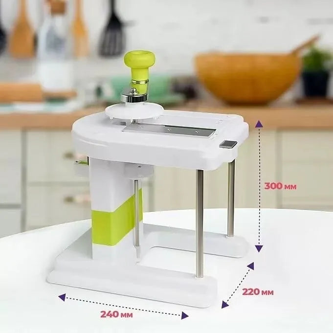 Beige stainless steel manual vegetable slicer chopper kitchen tool