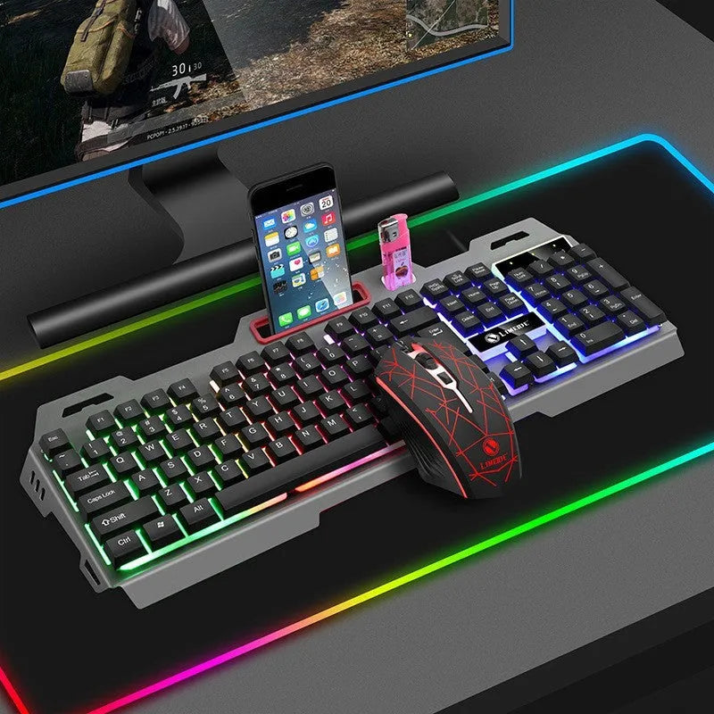Limei K19 gaming keyboard and T19 mouse set in black or white colour options
