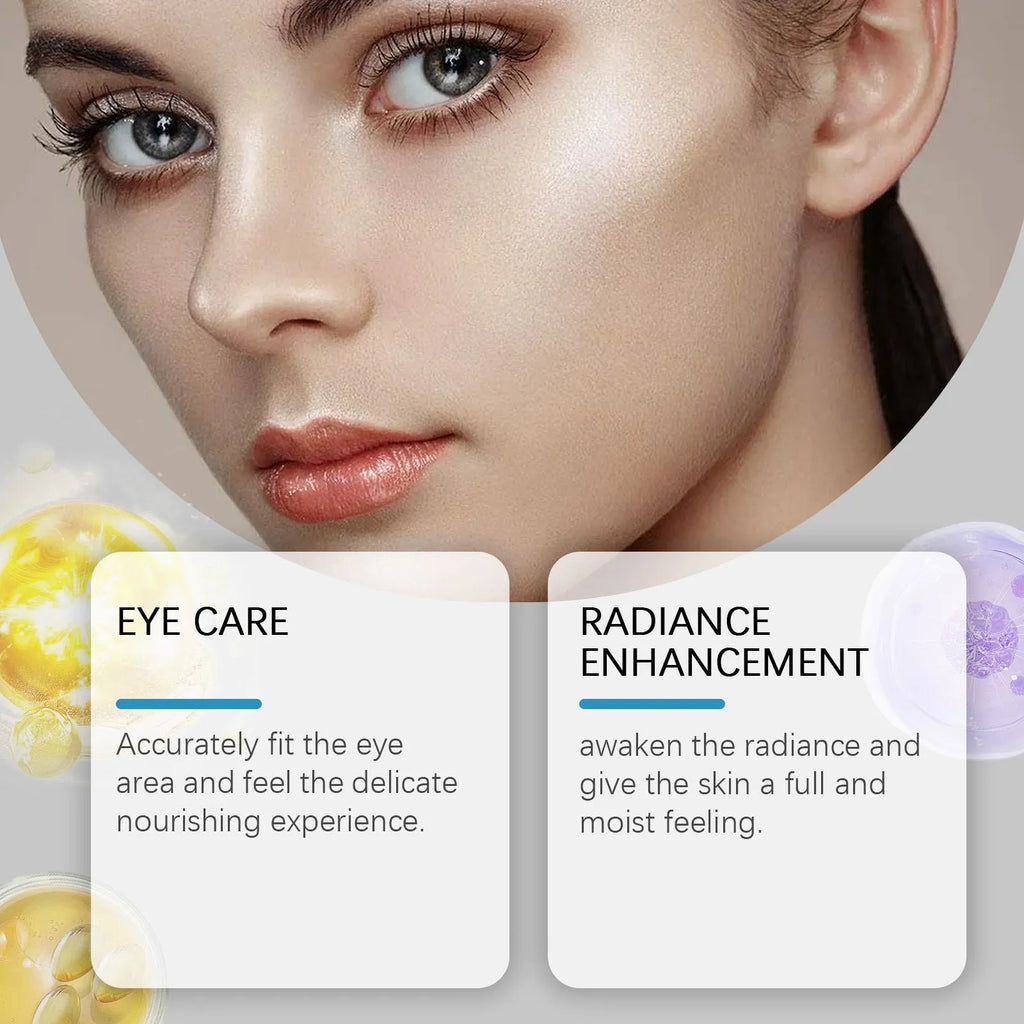 Single pair of cosmetic micro needle eye mask patches for skincare application