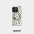 Pink leather mobile phone case with full coverage for iPhone 16 Pro Max
