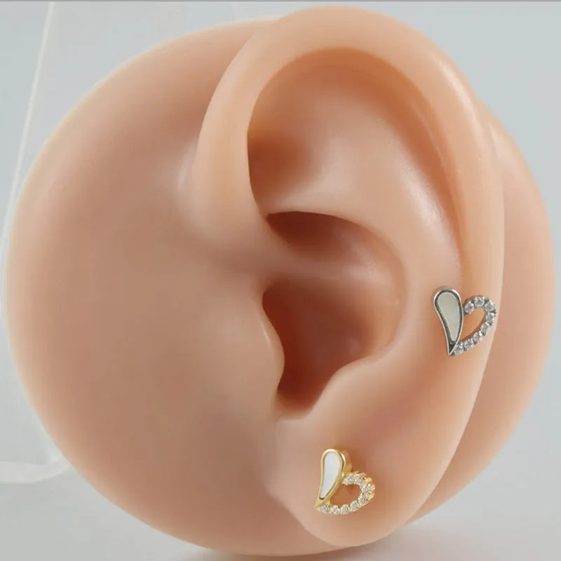 European and American dragonfly internal thread labret in copper with geometric shape for lip or ear piercing