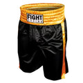 Boxing shorts for kickboxing in multiple colour combinations with striped waistband designs, sizes XS to XXXL