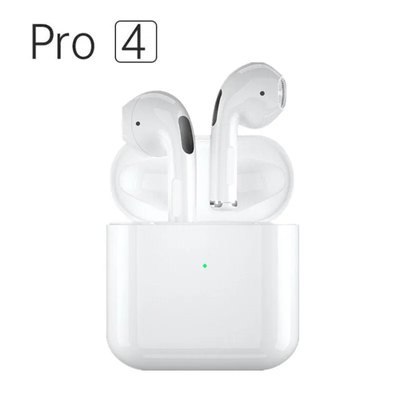 Pro4 White wireless Bluetooth sports headset with in-ear design