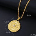 Geometric zircon inlay necklace in BY0349 gold colour on display