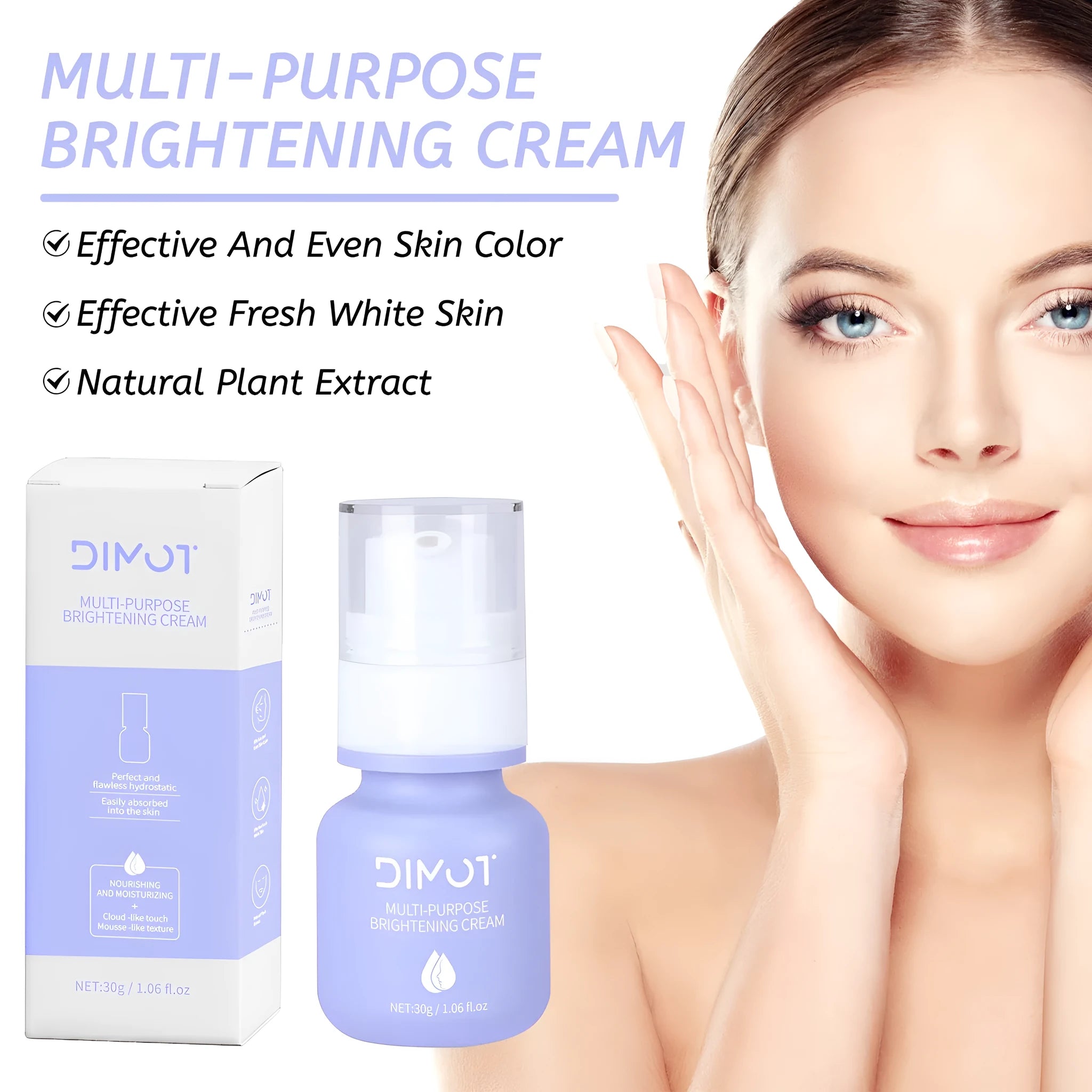 30ml moisturising cream primer in container for all skin types universal formula