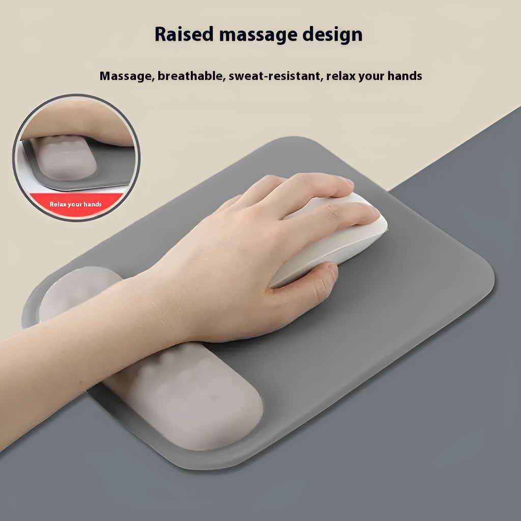Ergonomic cloth silicone mouse pad with wrist support in multiple colour patterns