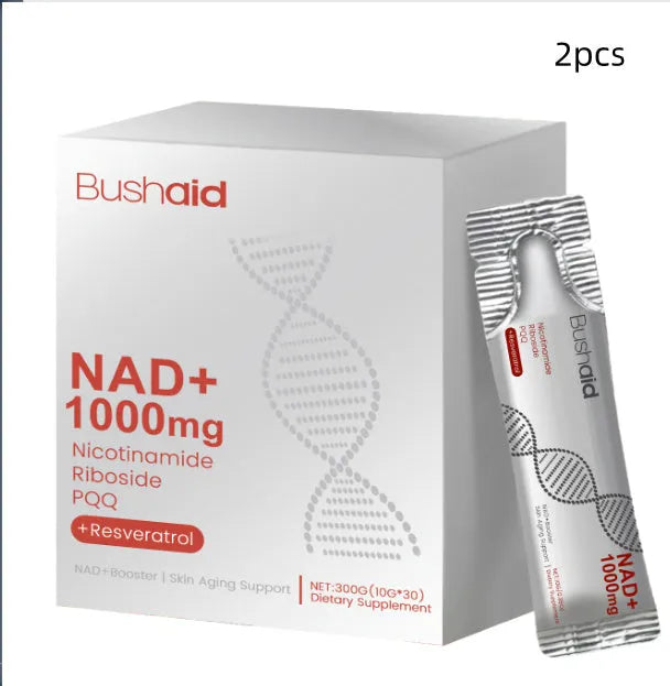 300g container of anti-aging drink powder supplement with nicotinamide riboside and PQQ