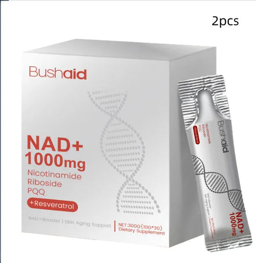 300g container of anti-aging drink powder supplement with nicotinamide riboside and PQQ