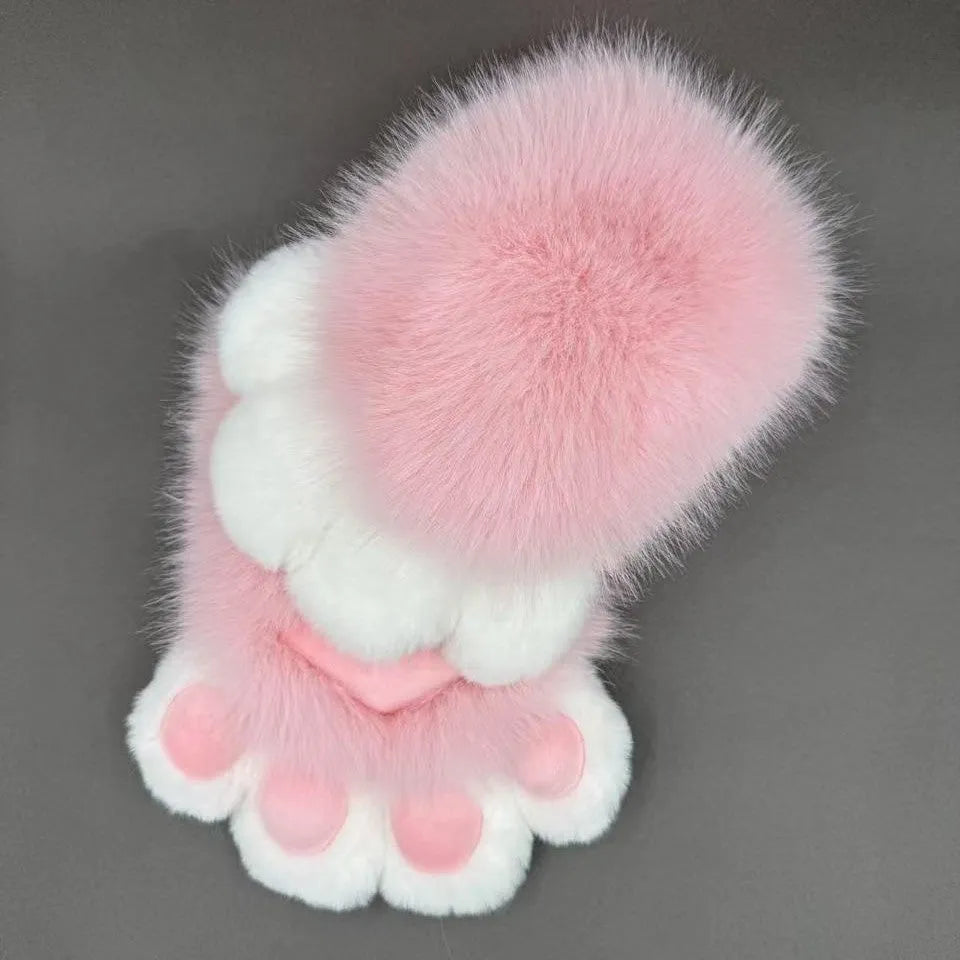 Colourful animal claw cosplay gloves with multiple pad colour options on free size nylon construction