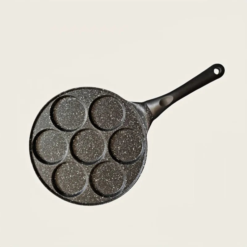 Aluminium alloy non-stick barbecue plate with seven hole griddle design for gas type household grilling