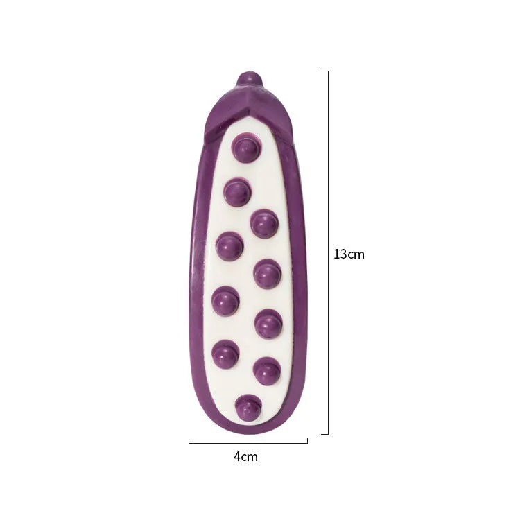 Green and purple meat-scented simulation dog toy resistant to biting in two size options