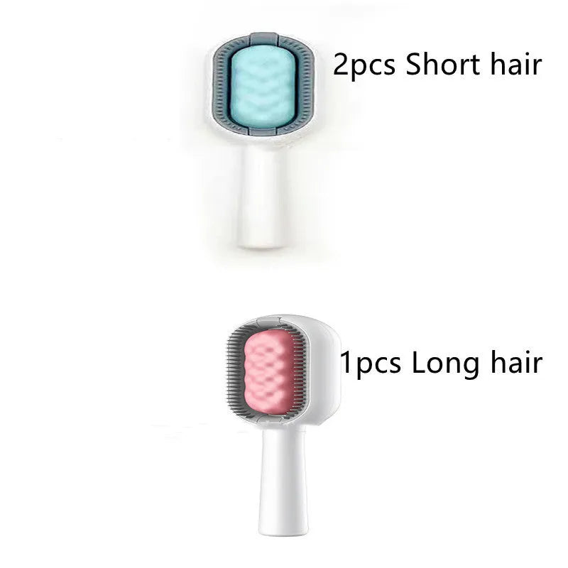 Green plastic pet hair removal comb with disposable adhesive wipes for cats and dogs