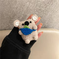 Handmade knitted backpack koala bear design protective sleeve for Apple AirPods charging case