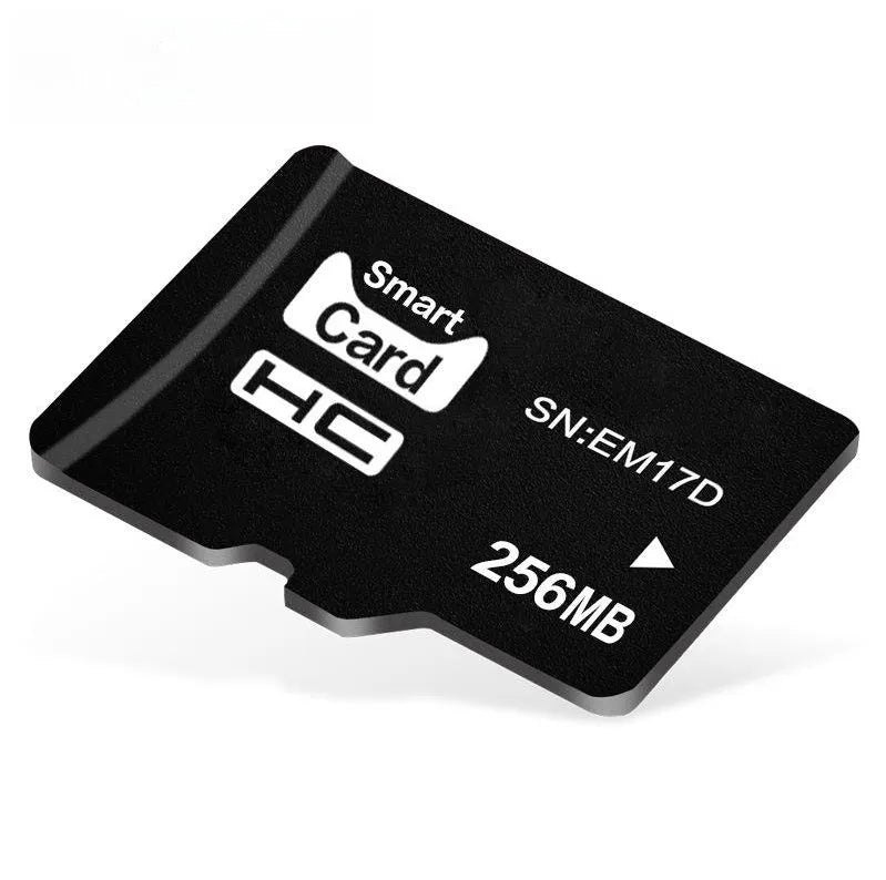256MB TF memory card with integrated mini speaker, 11mm by 15mm size.