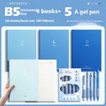 Pack of four gradient colour creative trend notebooks with 60 sheets of 75g wood-free paper each