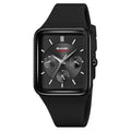 Square silicone waterproof watch for girls in multiple colour options with 10.8mm thickness