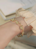 Natural Hetian Jade bracelet with princess running motif for women's daily wear.