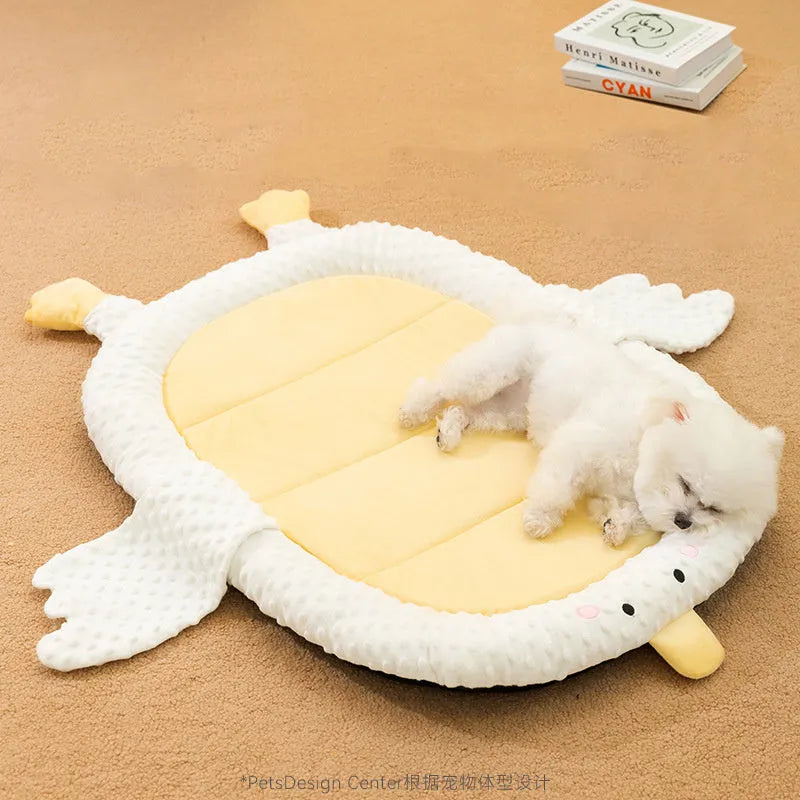 Orthopedic dog bed with supportive foam mattress and removable cover in sofa style