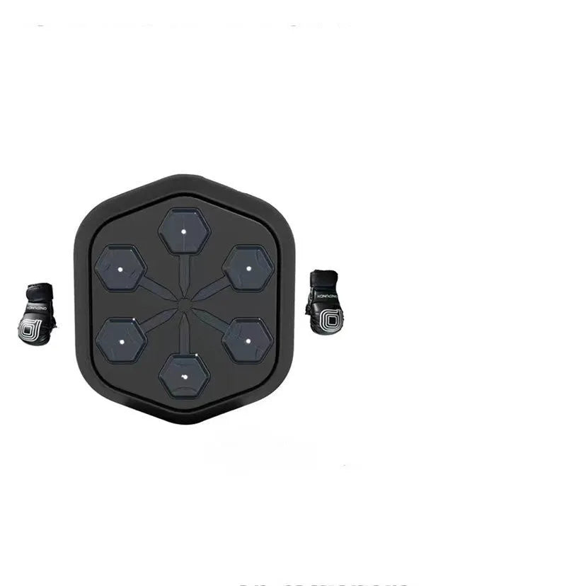 Black smart boxing machine with Bluetooth connection and 200kg strike bearing