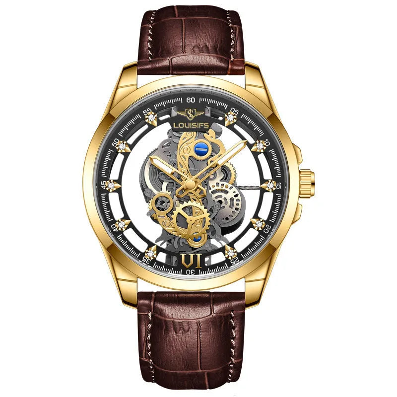 Men's Swiss quartz business watch with a 12mm case, shown in available colour variants.