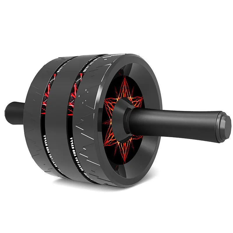 Abdominal wheel fitness roller in flame red, blue, or red and black colours for core training.
