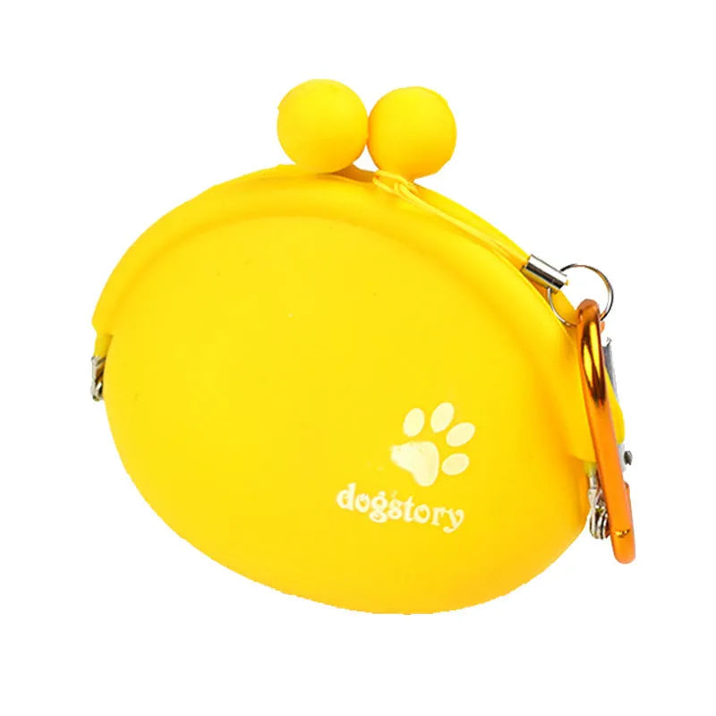 Silicone dog training treat pouch with waist attachment in assorted colours