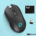 Lightweight wireless and wired game mouse with 7 keys and USB connector, available in multiple colours